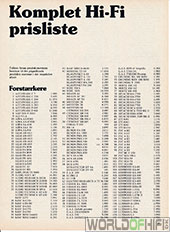 Hi-Fi Årbogen, 81, 21, Komplet Hi-Fi prisliste, , 