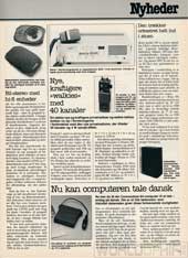 Hi-Fi og Elektronik, 85-6, 11, , Nyheder, Computer Commodore 64, tale modul Currah Speech 64, Walkie Talkie basestation Danita 8540, håndapparat Danita 240, mobilstation Danita 740, Bil-stereo Epicure LS70X, BOSE 505